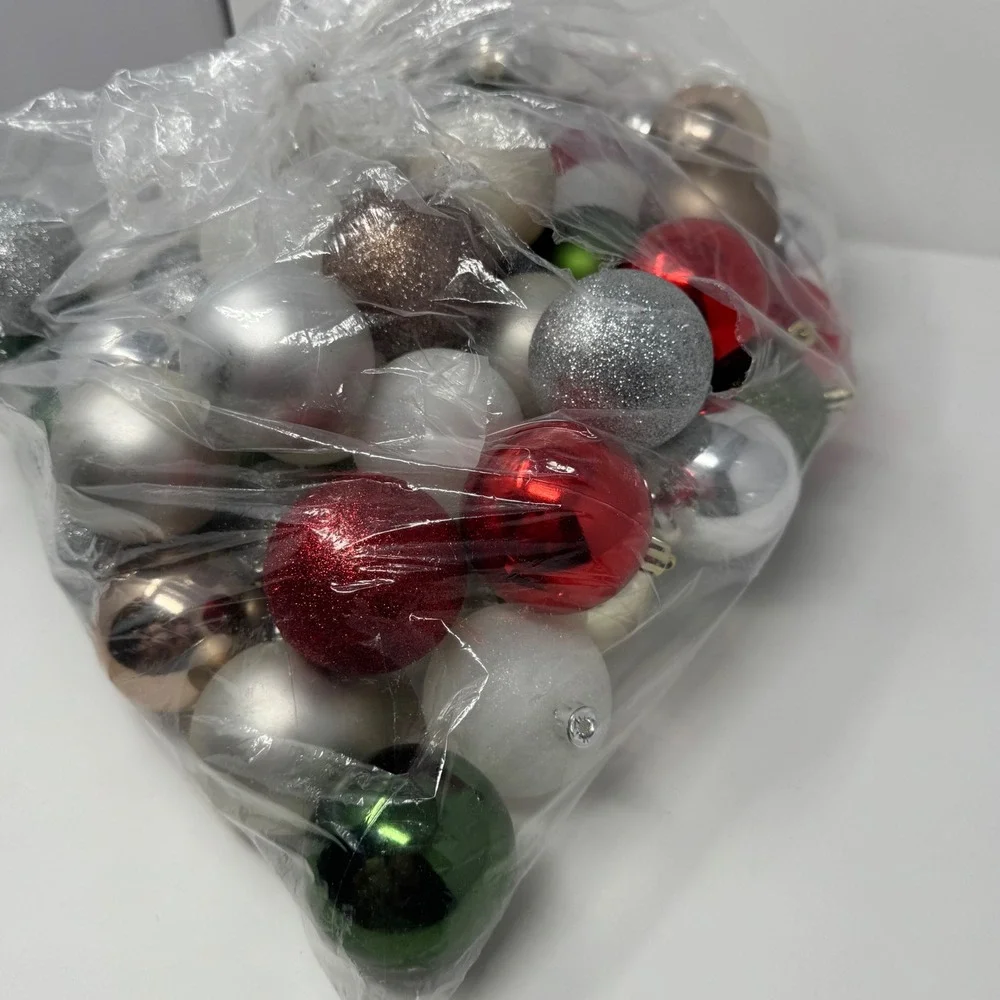 Mixed Lot of Classic Round Shatterproof Christmas Ball Ornaments Shiny Matte